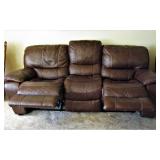 Flexsteel Leather Reclining Sofa 