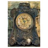 Ornate Castiron Antique Clock 