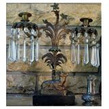 European Iron Candlestick holders Carved. 