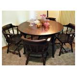 Nice Wood Table and Chairs with 2 Leafs 