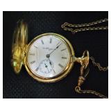 Elgin ladies 14K gold pocket watch 