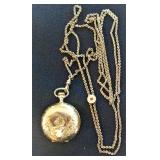 Elgin ladies 14K gold pocket watch 