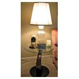 Glass Top End Table 