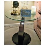 Glass Top End Table 