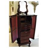 Jewelry Armoire with Mirror 