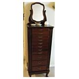Jewelry Armoire with Mirror 