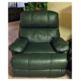 Hunter Green Leather Recliner 