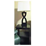 Modern Wood End Tables and Lamps 