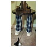 Set of Golf Bookends and Whimsical Golf Table 