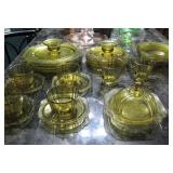 Antique Amber Depression Glass 