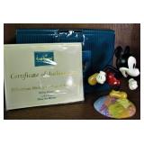 Walt Disney Collectors Figures with Boxes and Certificate of Authenticity Mickey Mouse