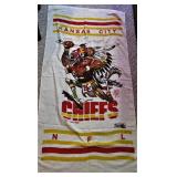 Autographed KC Chiefs Beach Towel Vintage  