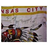 Autographed KC Chiefs Beach Towel Vintage  