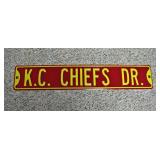 KC Chiefs Metal Sign 