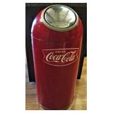 Vintage Metal Coca Cola Trash Can 