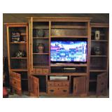 Solid Wood Entertainment Center 3 pieces 