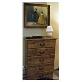 Medium Wood Chest of Drawers 