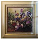Beautiful Large Iris Painting 