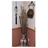 Large Asian Vase with Bamboo 