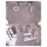 Antique White Wicker Set - Extremely Nice 