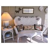 Antique White Wicker Set - Extremely Nice 