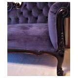 Antique Royal Blue Fainting Couch - Stunning! 