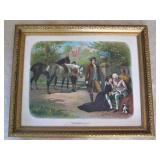 Antique Framed Lithograph Forgiven 