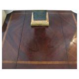 Vintage Inlay Wood Folding Table 
