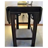 Vintage Inlay Wood Folding Table 