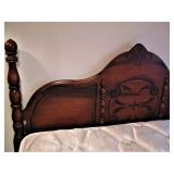 Antique Beautiful Carved Full-Size Bed 