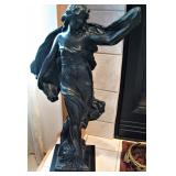 Cast Iron Maiden Sculpture 