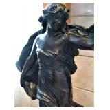 Cast Iron Maiden Sculpture 