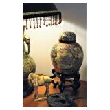 Oriental Signed Vase - Vintage Oriental Incense Burner 