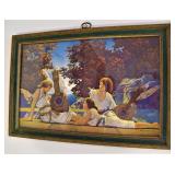 Maxfield Parrish print (The Lute Players), also known as "Interlude", offered in 1924.  