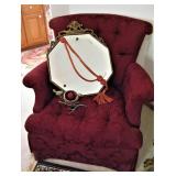 Upholstered Accent Chair - Antique Mirror 