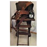 Antique High Chair - Horse Breast Collar and Cinch 