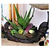 Vintage Rooster Decorative Basket 