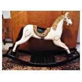 Unique Rocking Horse with Real Horse Hair Tail 