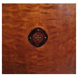 Antique Art Deco Tiger Oak Cabinet with Marble Top 