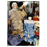 Antique Flat Top China Doll 