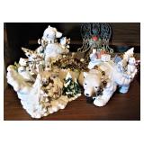 White Porcelain Polar Bear Set with Box 