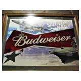 Vintage Budweiser Salutes Navy Mirror  