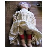 Old Print Fabric Cloth Doll 