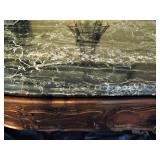 Ornate Wood Antique Marble top Dresser 