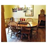 Vintage Oak Traditional Dining Set 
