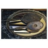 Antique Brush and Mirror 