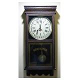 Antique Ingrahm Regulator Clock Date and Time 