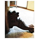 Antique Round Carved Lions