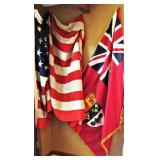 American and British Flags
