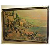 Antique Original Frame Signed Print  